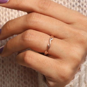 Vine Wedding Band Leaf Ring Yellow Gold Natural Leafy Women Ring Bridal Vintage Ring Twig Inspired Wedding Ring Branch Ring Matching Ring