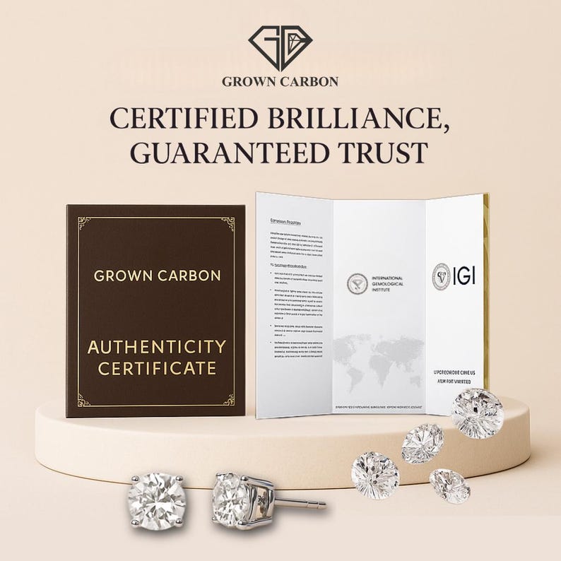 A 1.50ct round lab diamond with a 7.5mm diameter, featured in a real-wear view.
The larger size provides impressive sparkle and finger presence.
Perfect for modern brides who want both elegance and impact.
IGI certified and sustainably grown.