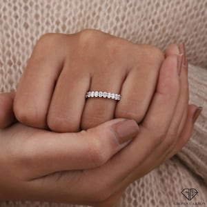 3x2 Oval Lab Grown Half Eternity Gold Band, Oval Eternity Grown Diamond Band, Lab Diamond Wedding Band, Gold Diamond Band,Oval Matching Band