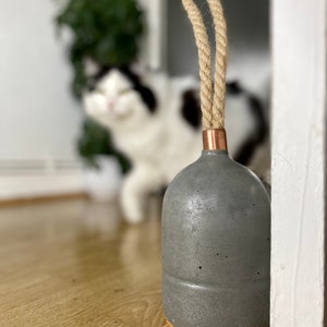 Concrete Door Stop | Heavy Door Stop | Concrete | Door Stopper | Home Decor | Door stop with handle