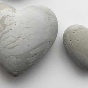 Corazón de hormigón / Regalo de corazón / Regalo de aniversario / Decoración de boda / Regalo de pareja