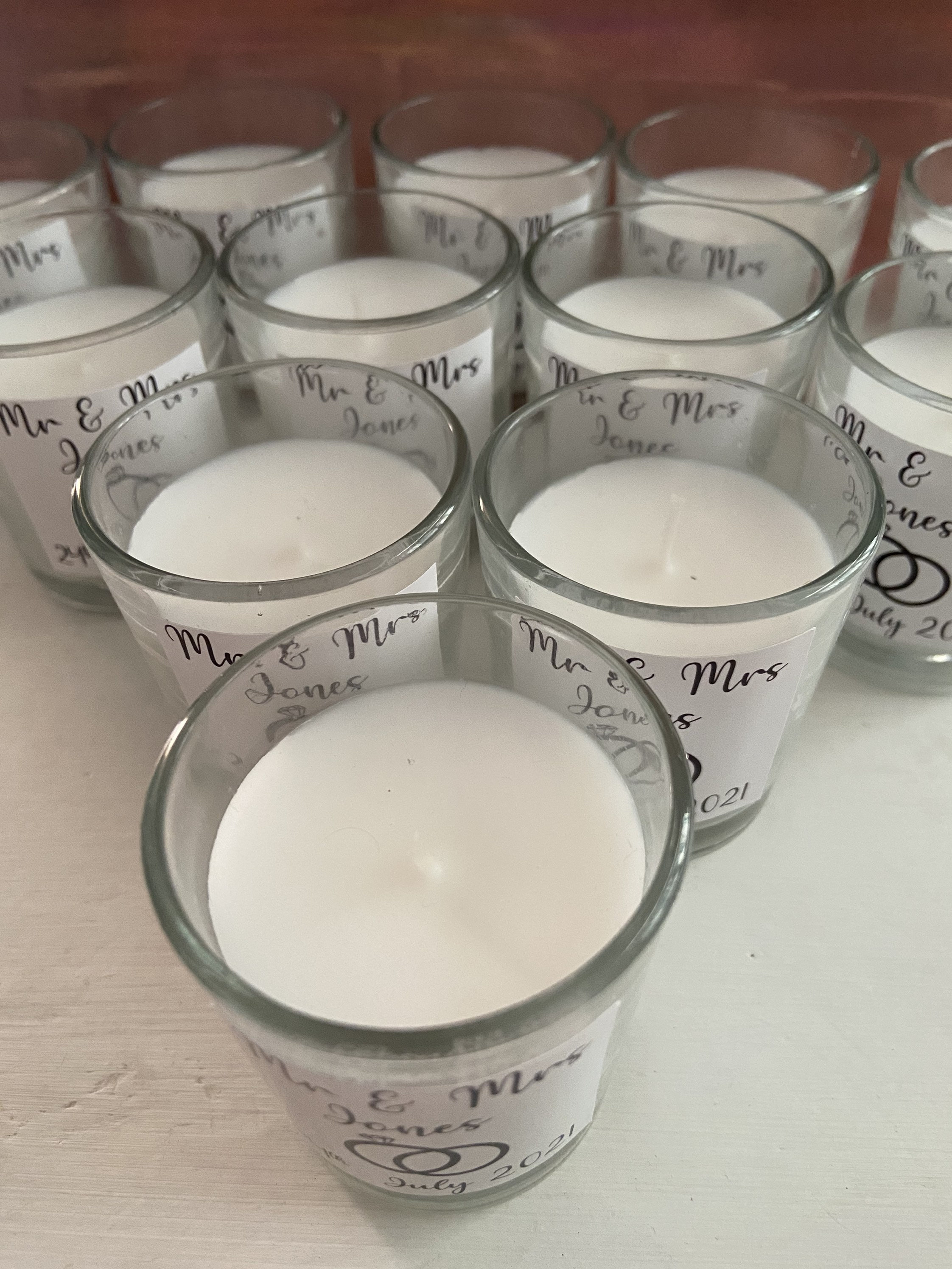 Personalised Wedding Candles Marriage Mr Mrs Wedding Etsy