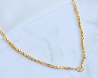 Collana in oro thailandese, gioielli, uomo, donna, placcata in oro 24 carati, maglia, catena, 36 grammi