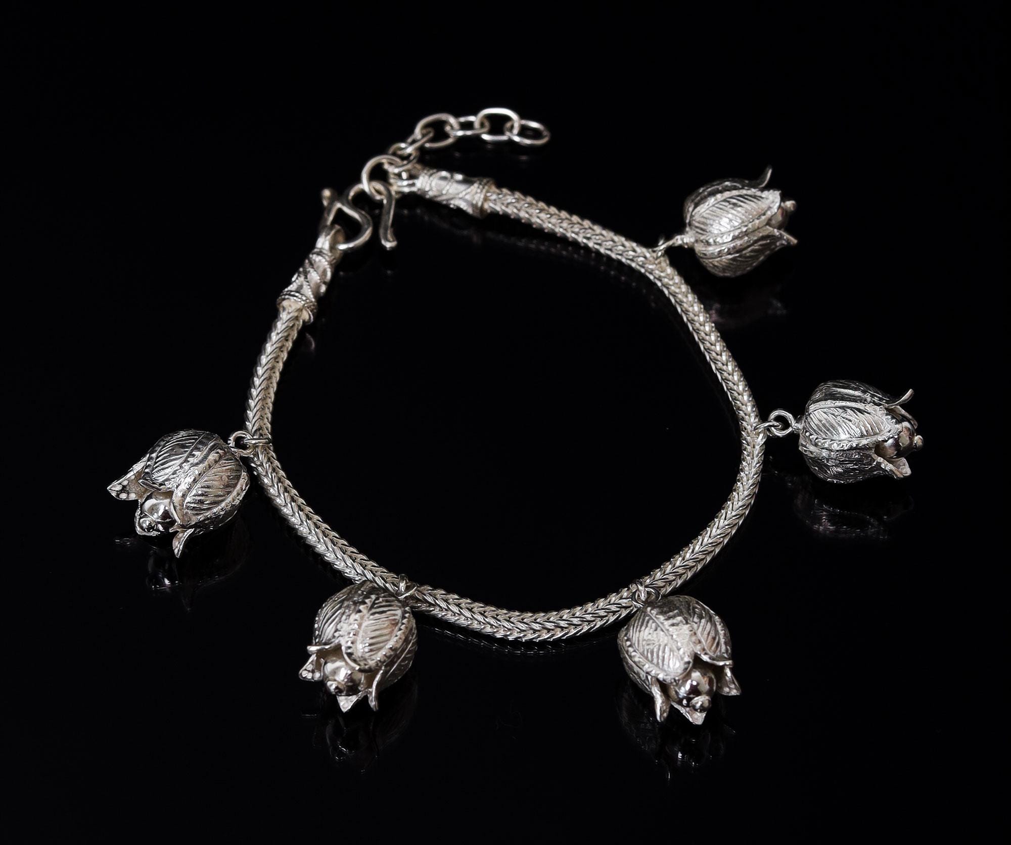 タイのブレスレットジュエリー 925スターリングシルバーチェーン 