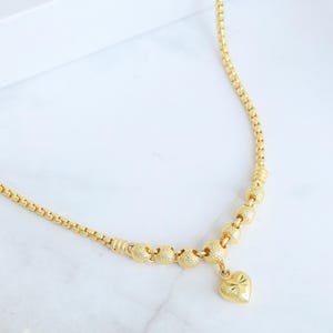 Thai Gold Jewelry, Gold Pendant Necklace, Chain, Womens, Asian Gold, 24K Gold Plated