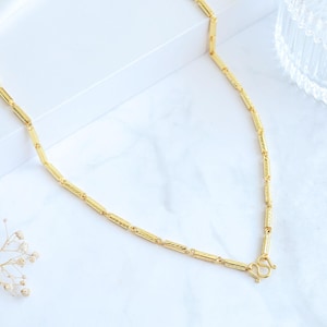 Thai Gold Necklace, Mens, Womens, Unisex, 24K Gold Plated, Solid, 45 Grams