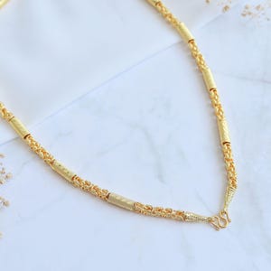 Thai Gold Necklace, Mens, Womens, 24K Gold Plated, Solid, Chain, Asia, 65 Grams