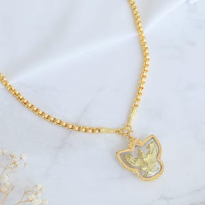 Thailand Amulet Necklace | Thai | Pendant | 24K Gold Plated | Garuda | Luck | Protection | Spiritual | Growth | Money | Wealth | Fortune