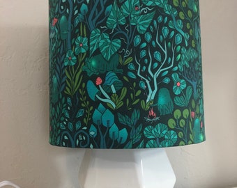 A Friend of the Earth Lampshade: Botanical lampshade, mushroom decor, table lampshade, pendant lampshade, floor lampshade