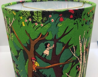 Kids Swinging in the Trees Lampshade: Lamp shade, table lampshade, pendant lampshade, kids lampshade, kids' room decor