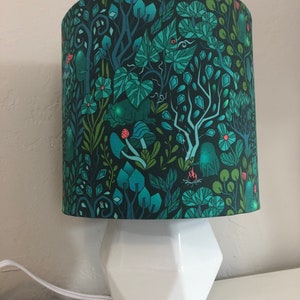 A Friend of the Earth Lampshade: Botanical lampshade, mushroom decor, table lampshade, pendant lampshade, floor lampshade