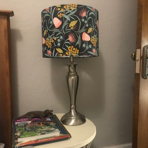 Aussie Garden Lampshade: Funky lampshade for table, floor, or pendant lamps; flower lampshade, botanical lampshade