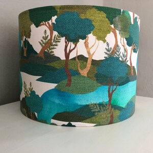 Lazy River Lampshade: river lampshade, woodland decor, lampshade for table lamp, pendant shade, lampshade, funky lamp image 2