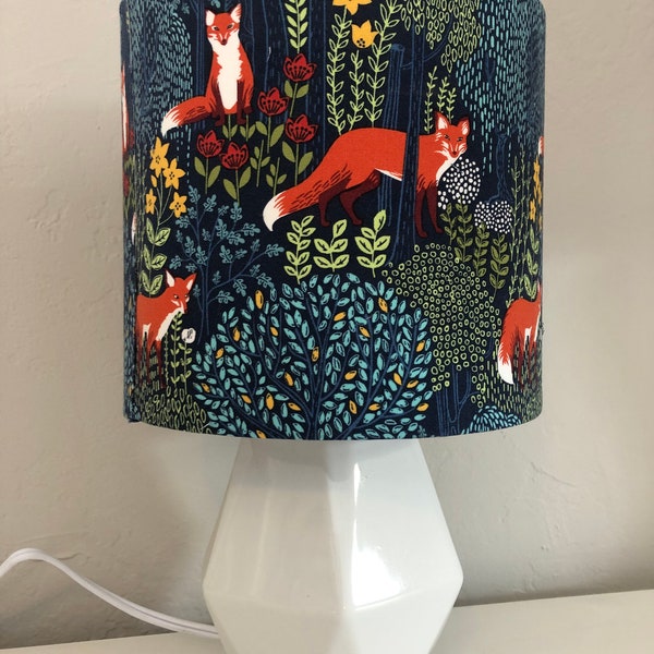 Fox Friends Lampshade: Table Lampshade, Pendant Lampshade, Floor Lampshade; Woodland Animals/Woodland Nursery