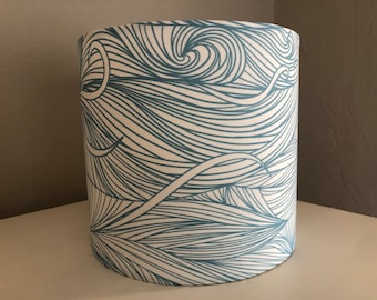 Watery Waves Lampshade: nature lamp shade, ocean decor, lampshade for table lamp, pendant shade, lampshade, funky lamp