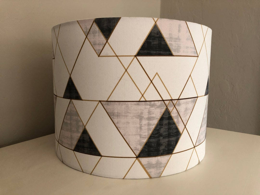 Triangular Lampshade Modern Geometric Triangle Lampshade: Handmade Drum Shade - Etsy
