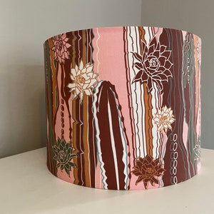 Pink Desert Cactus Lampshade: cactus lampshade, unique decor, lampshade for table lamp, pendant shade, lampshade, funky lamp