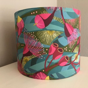 Bright Aussie Flowers Lampshade: Funky lampshade for table, floor, or pendant lamps; home decor