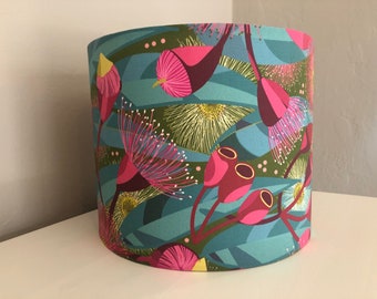 Bright Aussie Flowers Lampshade: Funky lampshade for table, floor, or pendant lamps; home decor