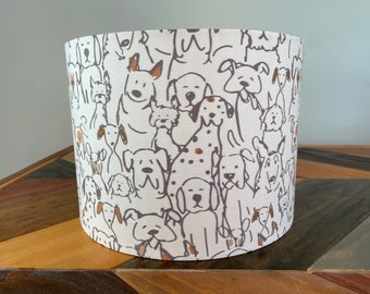All Dogs are the Best Dogs Lampshade:  dog lampshade, tropical decor, lampshade for table lamp, pendant shade, lampshade, funky lamp