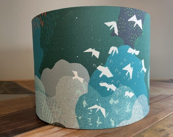 Handmade Bird Lampshade: Flight of Fancy Table or Pendant Shade