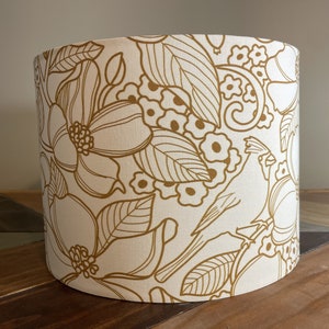 Cardinals in the Dogwoods Lampshade: bird lampshade, unique décor, lampshade for table lamp, pendant shade, lampshade, funky lamp