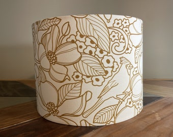 Handmade Cardinals and Dogwoods Lampshade: Bird and Floral Decor