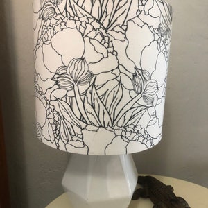 Minimalist Flowers Lampshade: Table lampshade, pendant lampshade, floor lamp, funky, unique