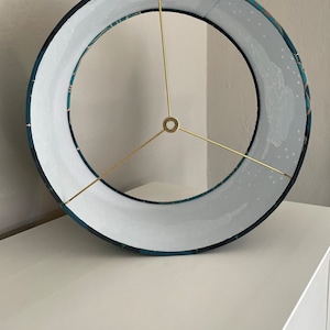 Blue Night Sky Lampshade: Handmade Cloud Drum Shade image 7