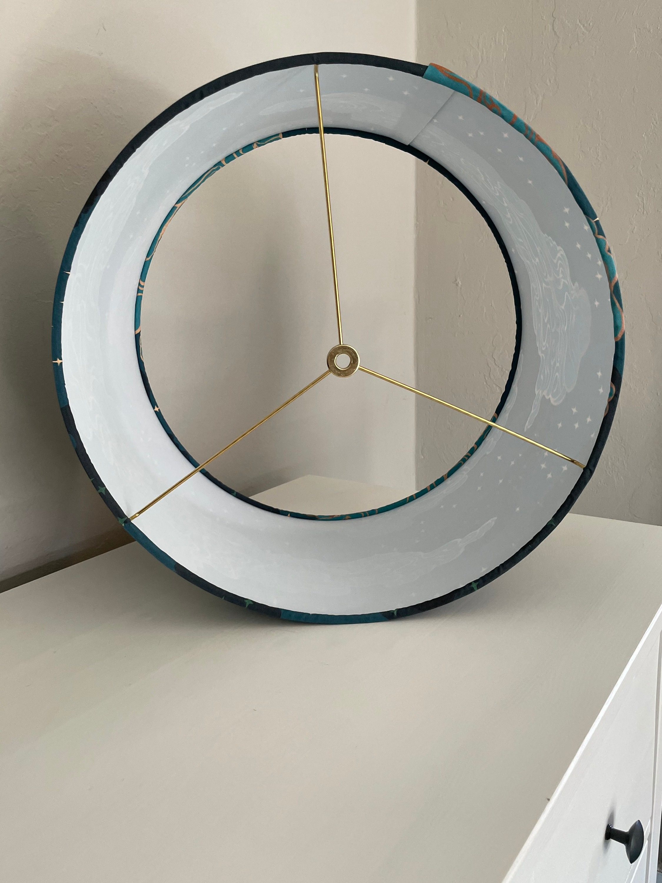 Blue Night Sky Lampshade Cloud Lampshade Unique Decor Etsy