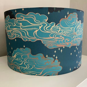 Pantalla de lámpara de cielo nocturno azul: pantalla de lámpara de nube, decoración única, pantalla de lámpara para lámpara de mesa, pantalla colgante, pantalla de lámpara, lámpara divertida