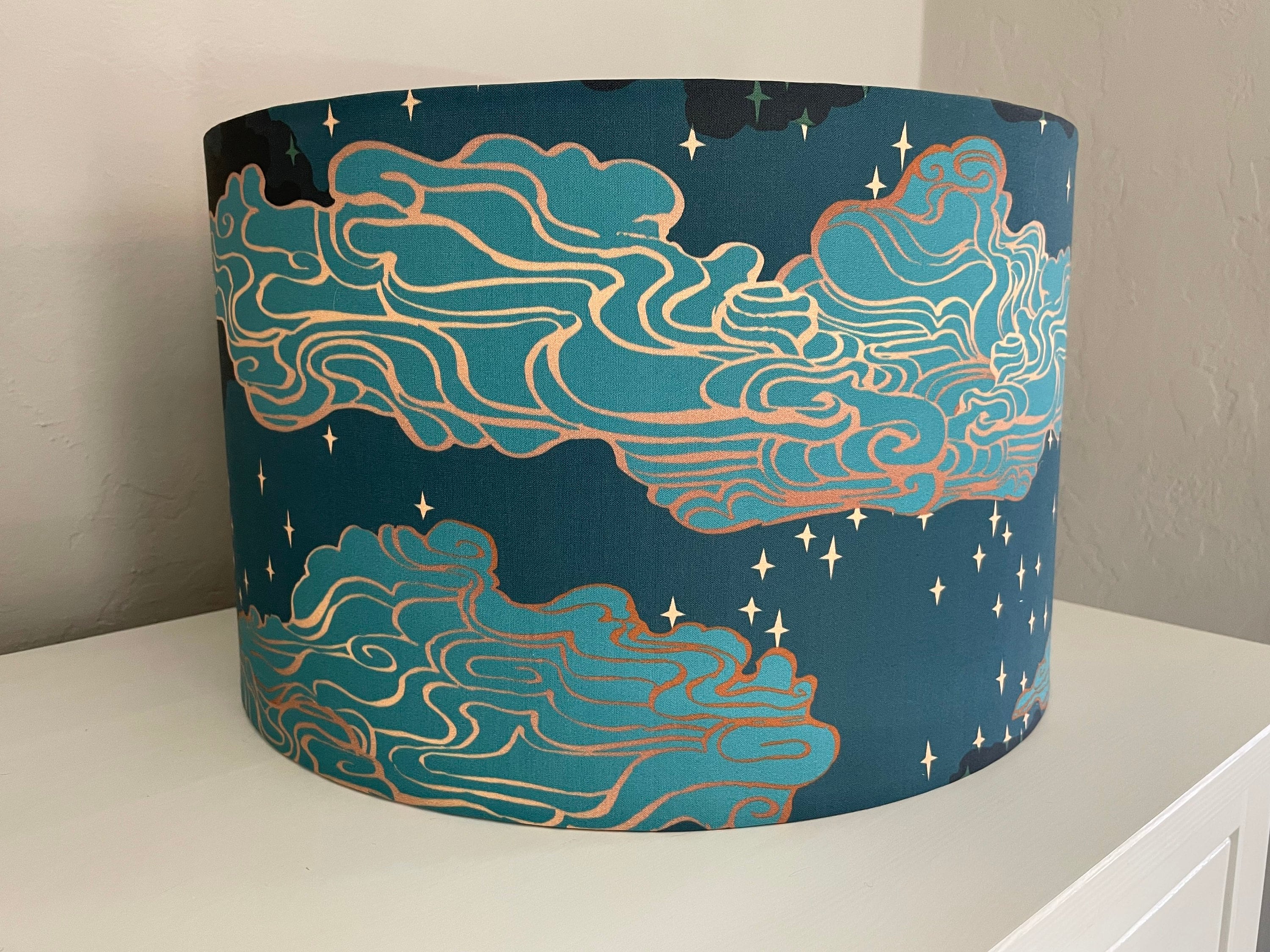 Blue Night Sky Lampshade Cloud Lampshade Unique Decor Etsy