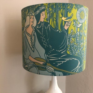 Kings and Queens in the Garden Lampshade: Handmade Ceiling & Table Lamp Light Shade, Retro Lampshade