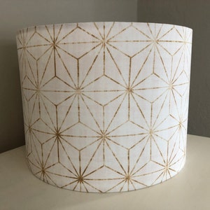 Gold Star Lampshade: Gold lampshade, home decor, lampshade for table lamp, pendant shade, lampshade, funky lamp