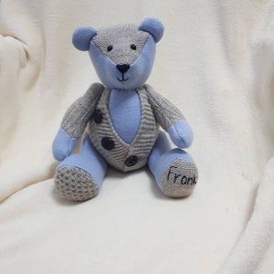 Keepsake Memorial Bear from Loved One’s Clothing, Custom Personalised Memory Teddy, Bereavement Gift image 8