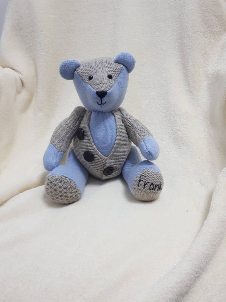 Keepsake Memorial Bear from Loved One’s Clothing, Custom Personalised Memory Teddy, Bereavement Gift image 8