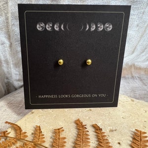 Ball earrings studs filigree gold // simple minimalist jewelry