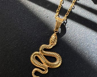 Snake Necklace Boho Gold // Medusa Design | Statement Jewelry Festival | Antique Look