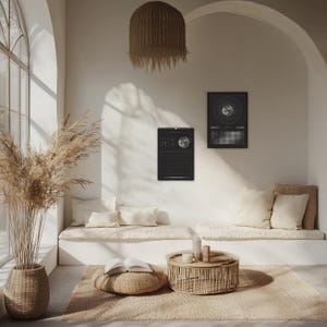 Månkalender 2027 Svart // Minimalistisk väggkalender, månfasposter, astrologikalender Boho, stjärnteckendekor, present bild 10