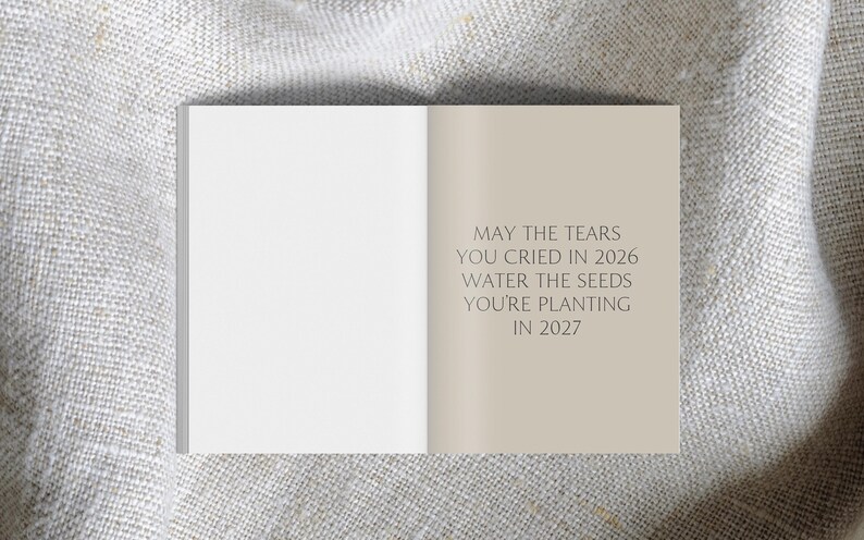 Notebook 2026 Moon Calendar A6 beige // Moon phases diary, journaling, boho notebook, astrology, habit tracker image 4