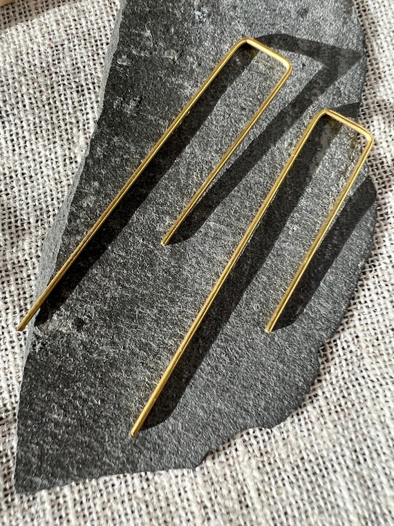 Boho Orecchini A Giacca Quadrati Cavi Geometrici - Fronte E Retro In Argento - Fatti A Mano Per Donne - 2