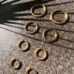 Filigrane Creolen Ohrringe Boho Gold Silber schlicht // Edelstahl, Piercings, verschiedene Größen