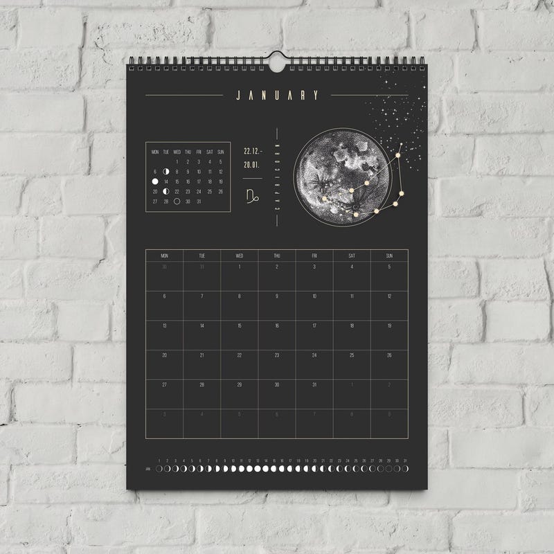 Moon Calendar Etsy