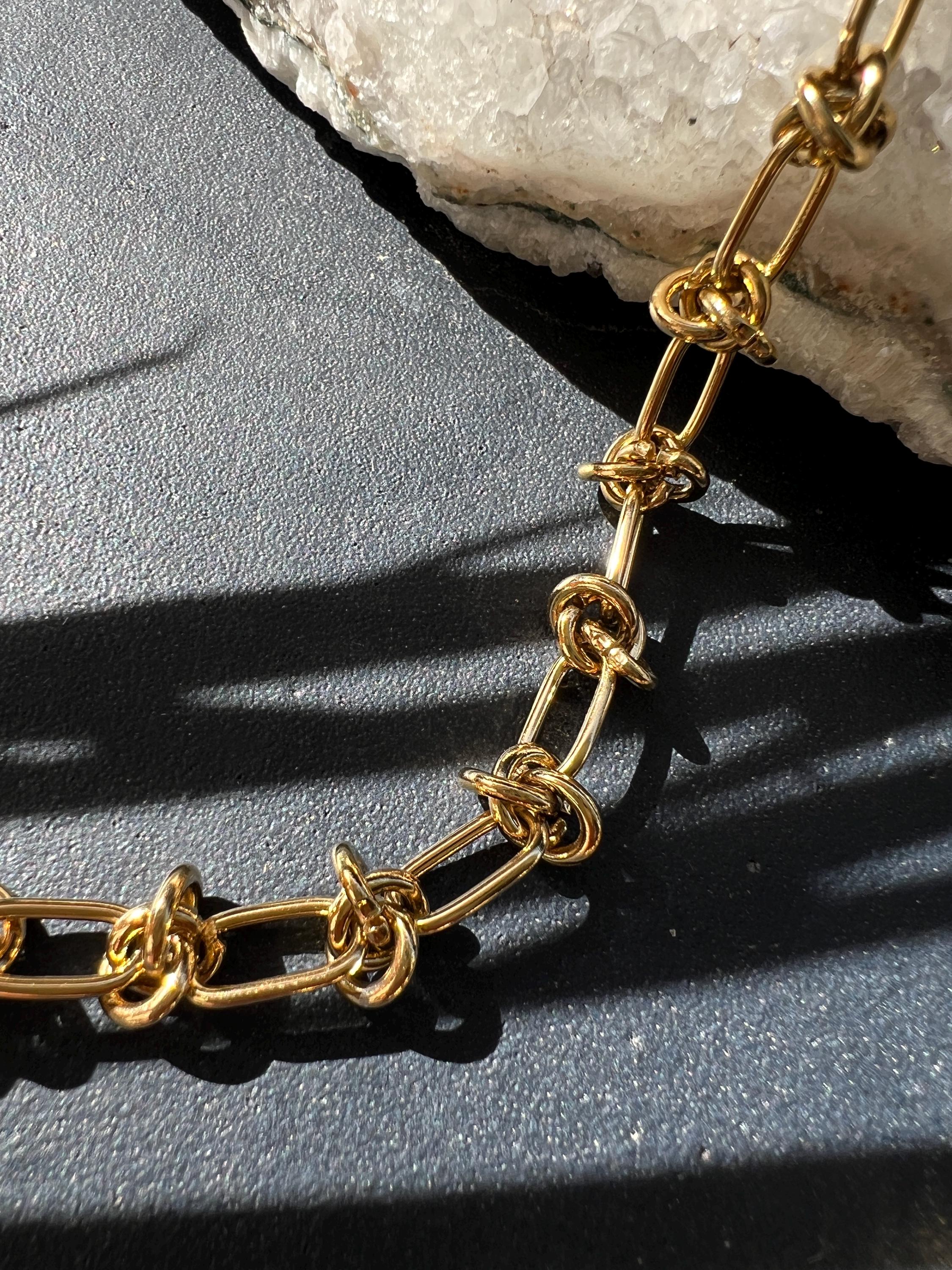 HOORSENBUHS® | 5MM OPEN-LINK™ BRACELET Gold 24K O Link Chain Link Bracelet, Boho, Bohemian, Trendy Handmade main image 2
