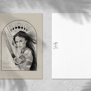 Zodiac sign Sagittarius postcard // illustration, astrology, greeting cards image 4