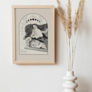 Cartel signo zodiacal Géminis, ilustración // astrología, regalo, decoración pared, boho, arte imagen 6