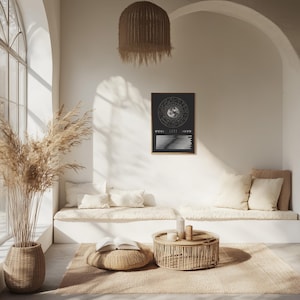 Moon Calendar 2026 Poster Black // Boho Wall Calendar with Moon Phases & Zodiac Signs | Astrology Wall Decor, Spiritual Gift Mindfulness image 18