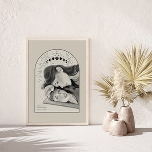 Cartel signo zodiacal Géminis, ilustración // astrología, regalo, decoración pared, boho, arte imagen 5