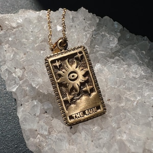 Collier de cartes Sun Tarot Boho Gold // Antique Spirituel