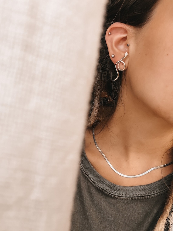 Snake design shop earrings